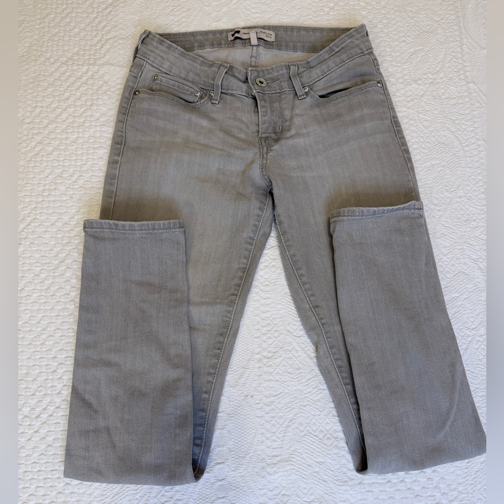 Levis Demi Curve Modern Rise Skinny Grey Jeans Womens Size 0 25